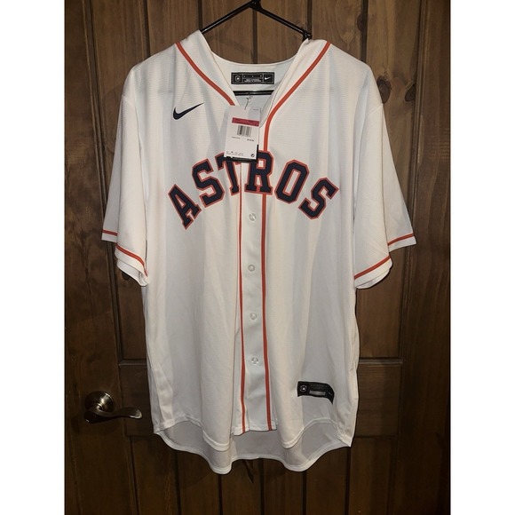 Nike HOUSTON ASTROS Men's L White Jeremy Pena Baseball Jersey Sewn Stitched NEW - Picture 4 of 6